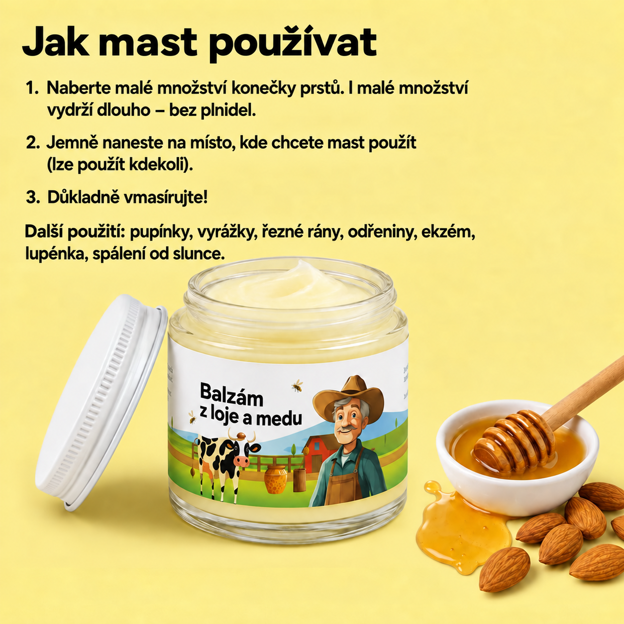 Balzám z loje a medu