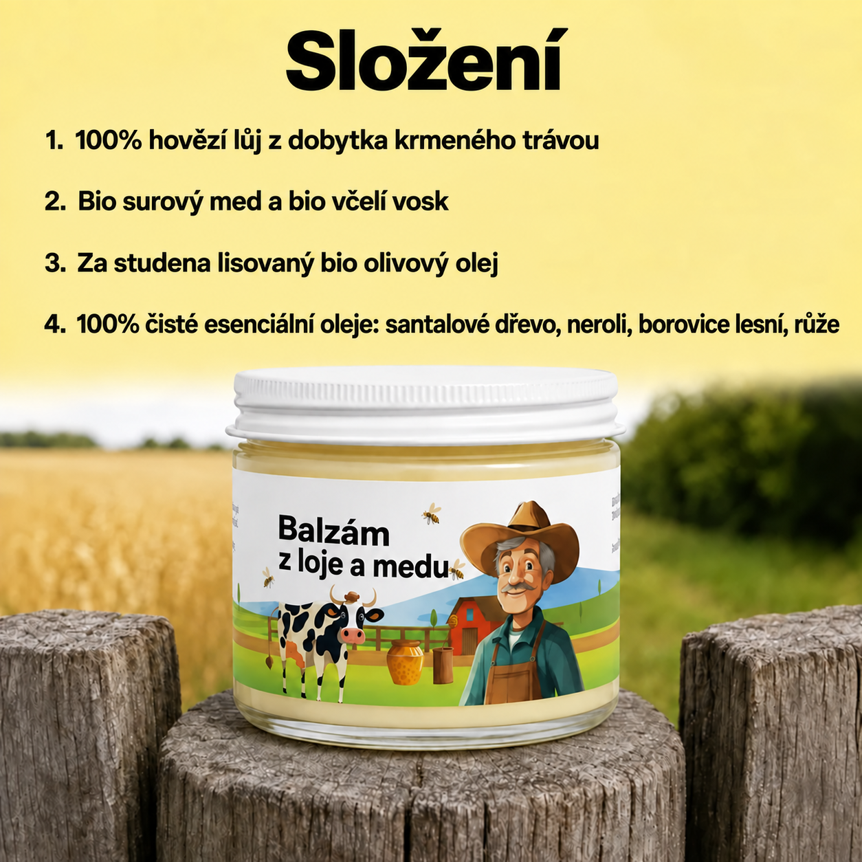 Balzám z loje a medu